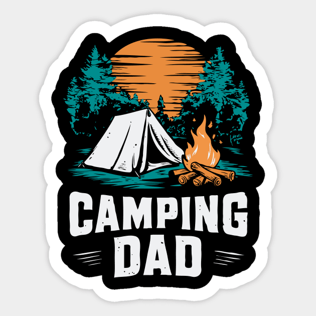 Camping Dad. Funny Camping Sticker by Chrislkf